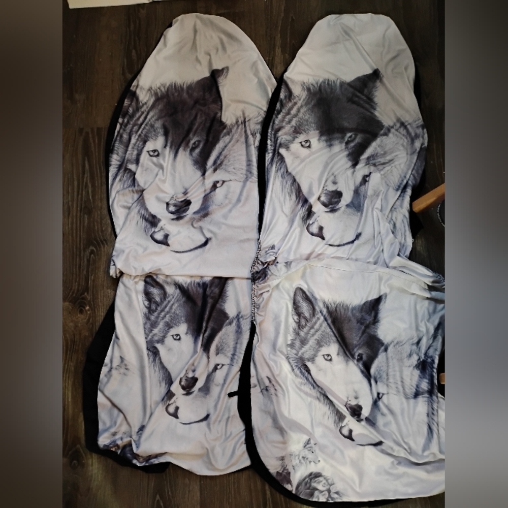 Source Unknown Wolf Print Pajama Bottoms
